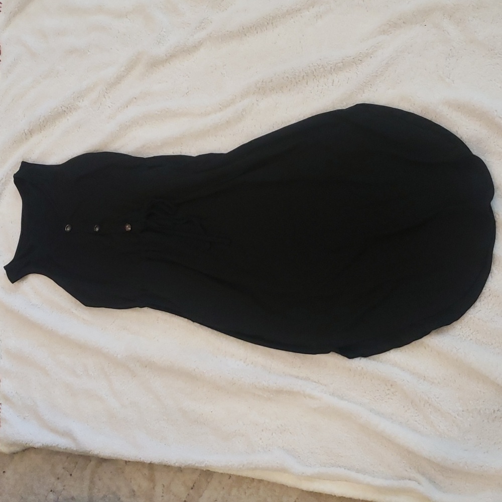 Black tank midi dress